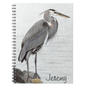 Underbar Blue Heron Anteckningsbok