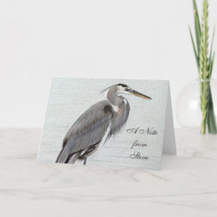 Underbar Blue Heron Anteckningskort