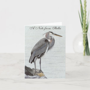 Underbar Blue Heron Anteckningskort