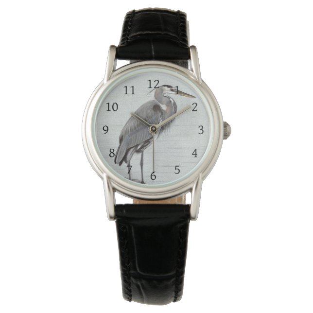 Underbar Blue Heron Armbandsur (Framsida)