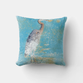 Underbar Blue Heron Art Kudde