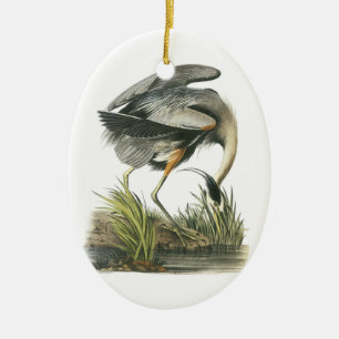 Underbar Blue Heron by Audubon Julgransprydnad Keramik
