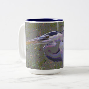 Underbar Blue Heron Challenge Två-Tonad Mugg