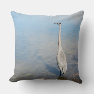 Underbar Blue Heron Dekorativ kudde