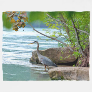 Underbar Blue Heron Fleecefilt
