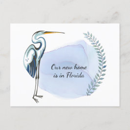 Underbar Blue Heron Florida New Home Adress Change Meddelande Vykort