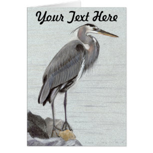 Underbar Blue Heron Hälsningskort