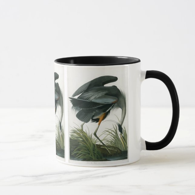 Underbar Blue Heron, John James Audubon Mugg (Höger)
