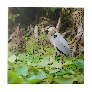 Underbar Blue Heron Kakelplatta
