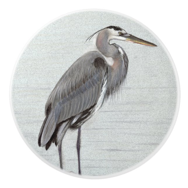 Underbar Blue Heron Knopp (Framsidan)