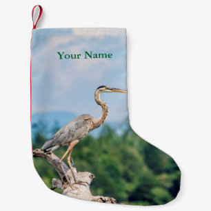 Underbar Blue Heron Liten Julstrumpa