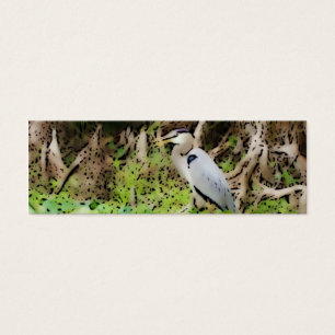 Underbar Blue Heron Litet Visitkort