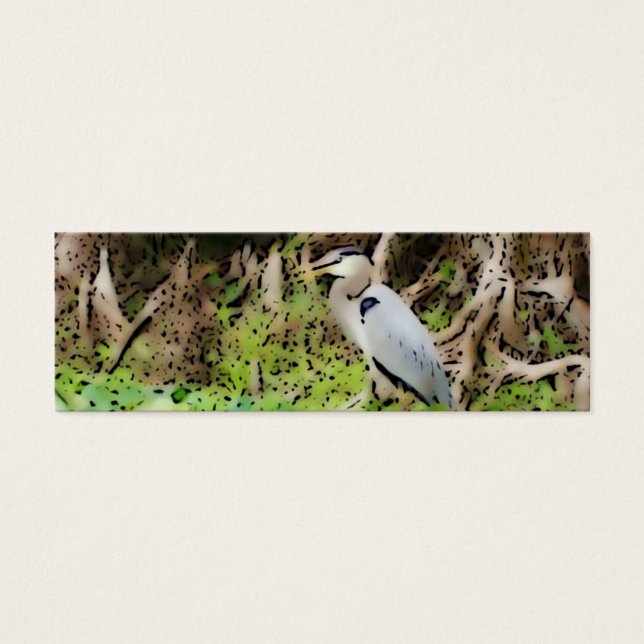 Underbar Blue Heron Litet Visitkort (Framsidan)