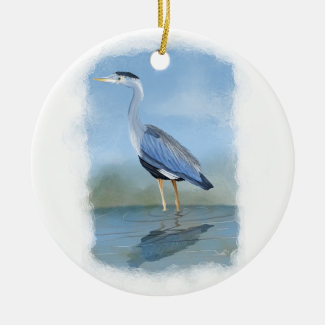 Underbar Blue Heron Ornament (Framsidan)