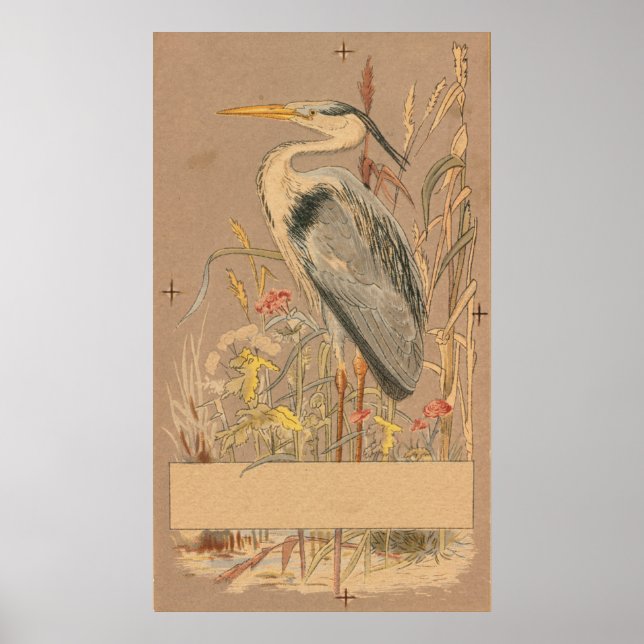 Underbar Blue Heron Poster (Framsidan)