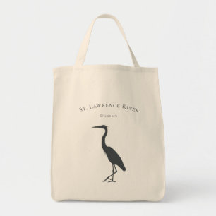 Underbar Blue Heron silhouette med anpassningsbar Tygkasse
