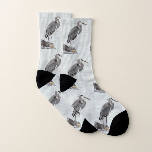 Underbar Blue Heron Strumpor (Par)