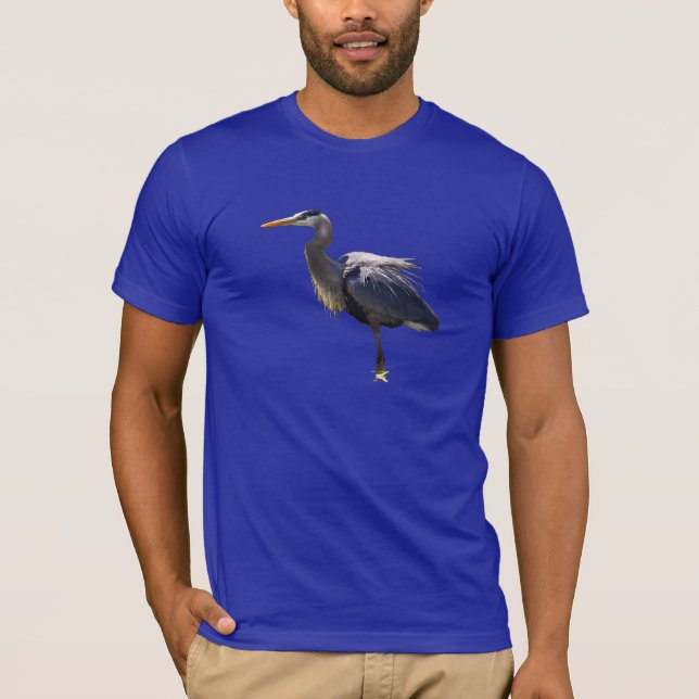 Underbar Blue Heron T Shirt (Framsida)