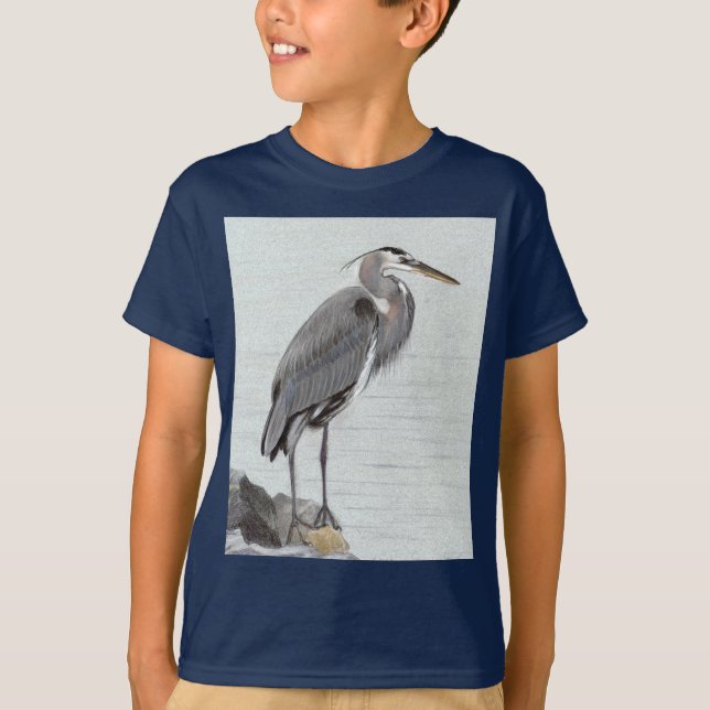 Underbar Blue Heron T Shirt (Framsida)