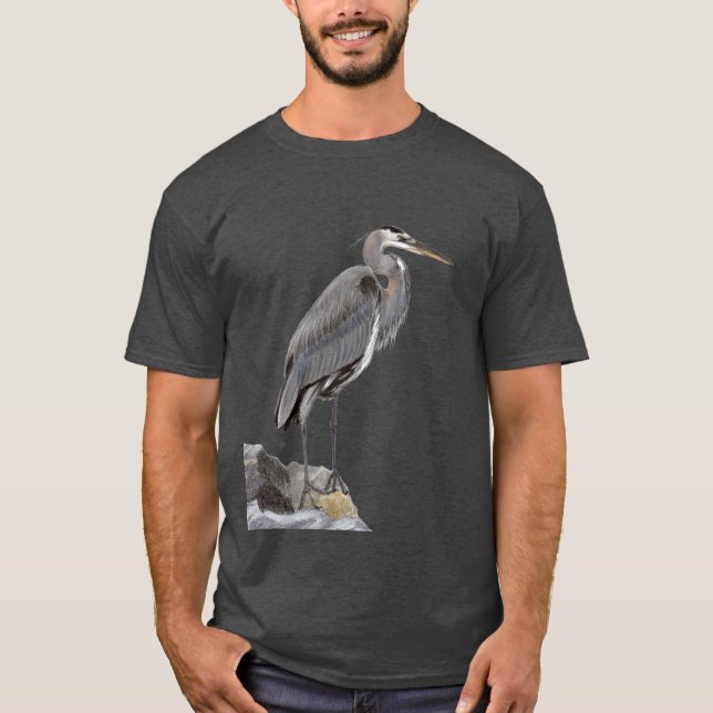 Underbar Blue Heron T Shirt (Framsida)