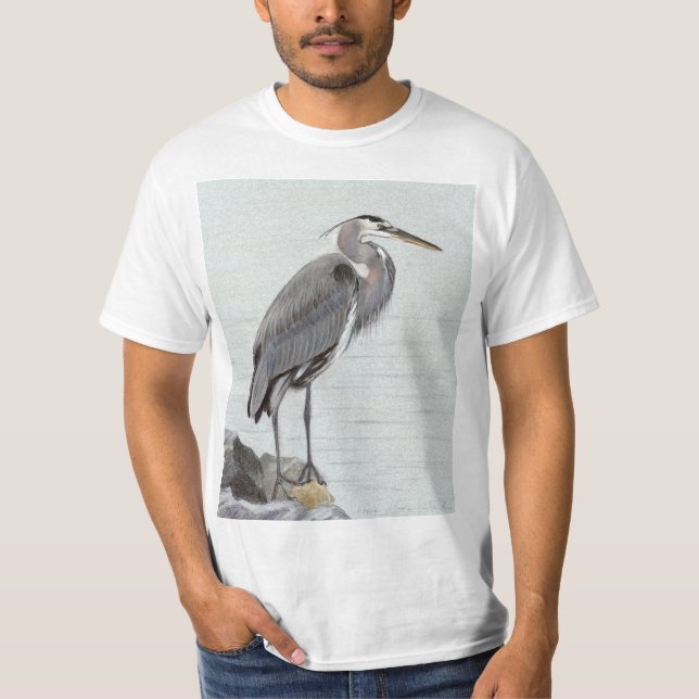 Underbar Blue Heron T-Shirt (Framsida)