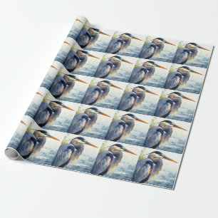 Underbar Blue Heron Wildlife Wetlands Bird Art Nat Presentpapper