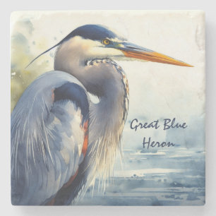 Underbar Blue Heron Wildlife Wetlands Bird Art Nat Stenunderlägg