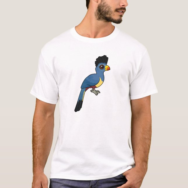 Underbar Blue Turaco T-shirt (Framsida)