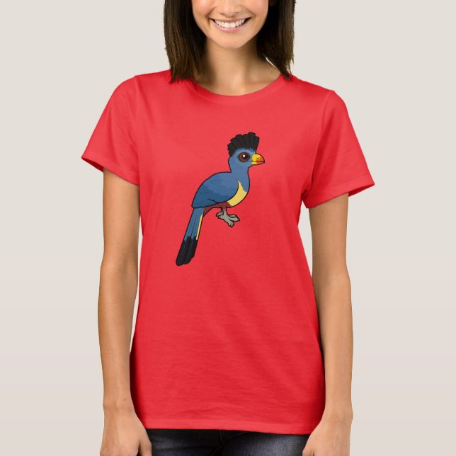 Underbar Blue Turaco Tee Shirt (Framsida)