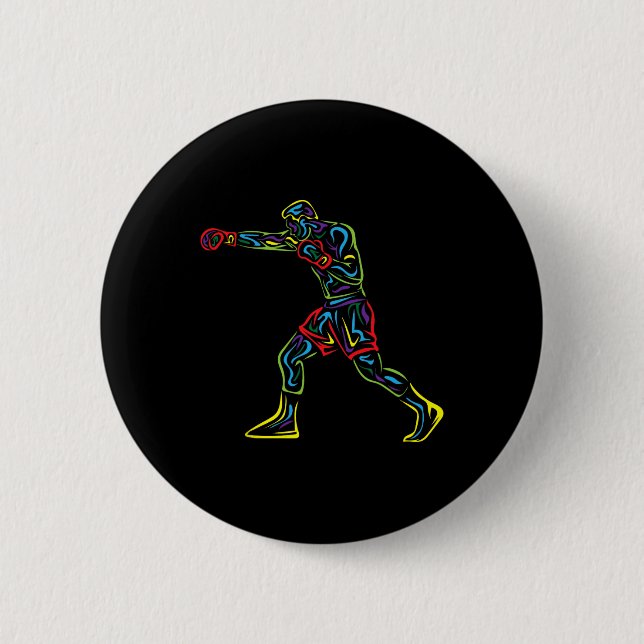 Underbar Boxer Outfit Boxing Sports Graphic Boxing Knapp (Framsida)