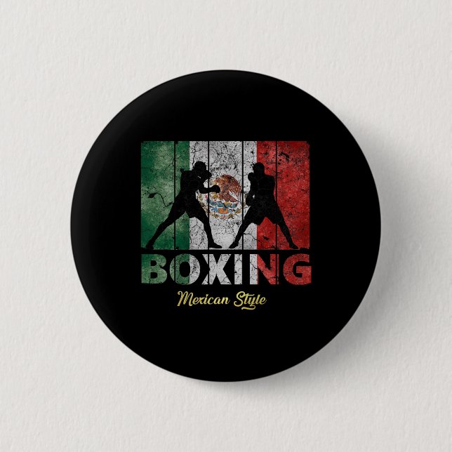 Underbar Boxing för Mexikansk Vintage Stil Knapp (Framsida)