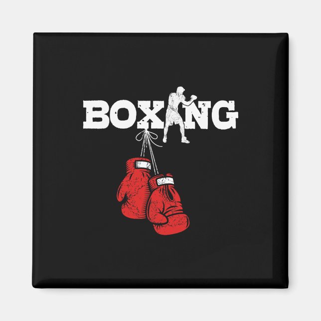 Underbar Boxing Gift Boxing Women Manar Amateur Bo Magnet (Framsidan)