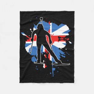 Underbar Britain Flagga Biathlonist - British Biat Fleecefilt