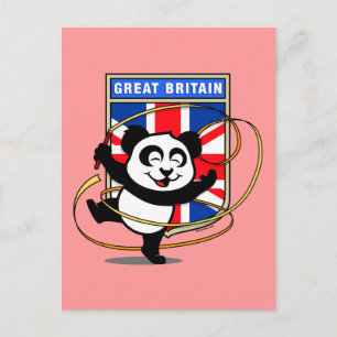 Underbar Britain Rhythmic Gymnastics Panda Vykort