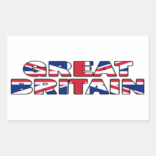 Underbar Britain Sticker Rektangulärt Klistermärke