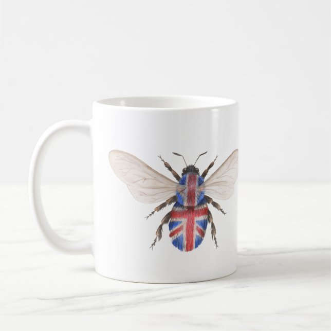 Underbar British Bumblebee Kaffemugg (Vänster)