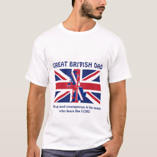 UNDERBAR BRITISH PAPPA Stark djärv Personlig T Shirt