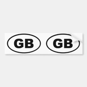 Underbar brittisk GB europeisk oval Bildekal