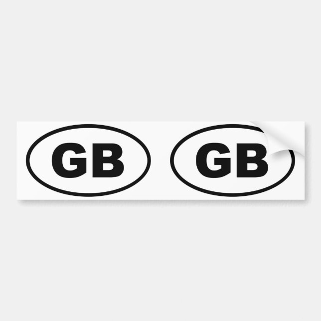 Underbar brittisk GB europeisk oval Bildekal (Framsidan)