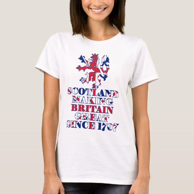 Underbar brittisk skotsk design tee shirt (Framsida)