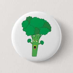 Underbar Broccoli Rolig Grönsak Knapp