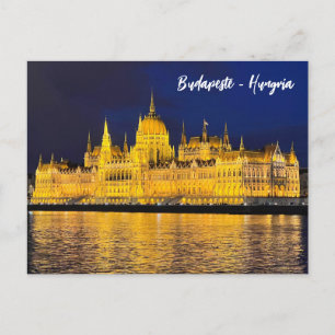Underbar Budapest under natten Vykort