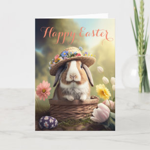 Underbar Bunny i ett Helgdag-kort för Påsk Helgkort