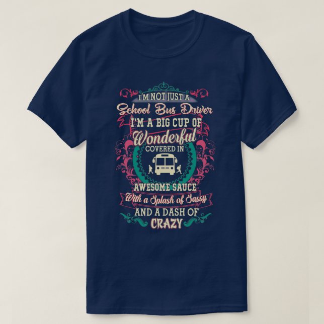 Underbar Buss-chaufför T Shirt (Design framsida)