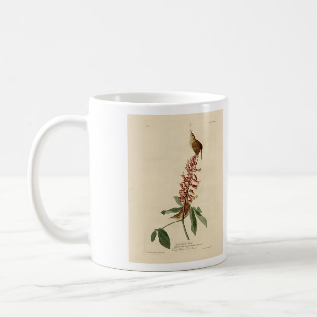 Underbar Carolina Wren - Audubon's Birds of Americ Kaffemugg (Vänster)