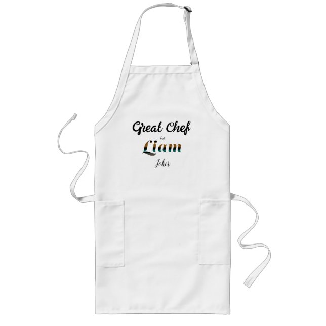 Underbar Chef men Liam Joker Långt Förkläde (Framsidan)