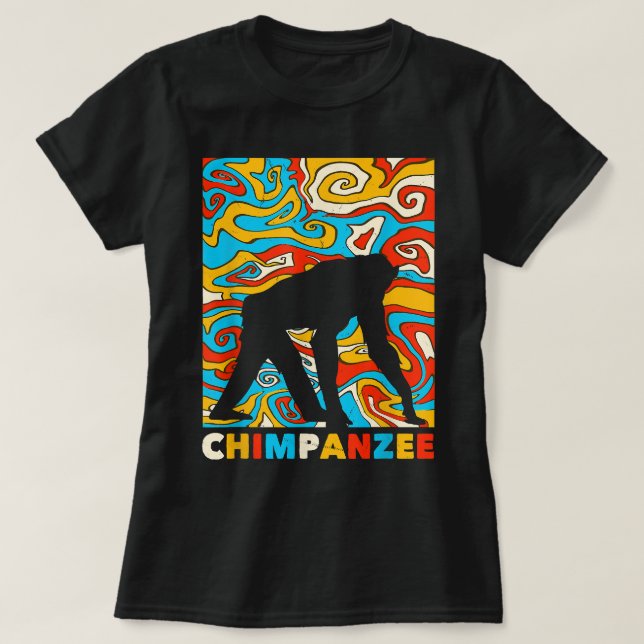 Underbar chimpanzans design - monoklösning t shirt (Design framsida)
