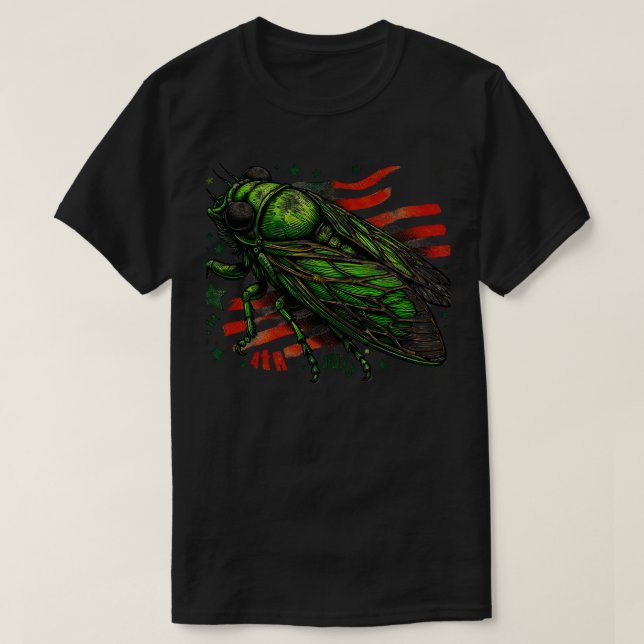 Underbar Cicada Comeback Tour 2024 Chicago Insekt  T Shirt (Design framsida)