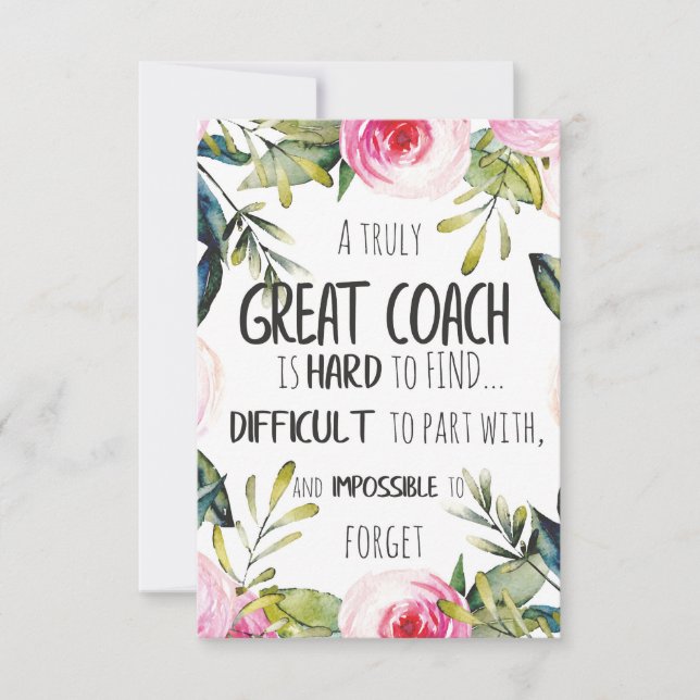 Underbar Coach typography Office decor Coach gift (Framsida)