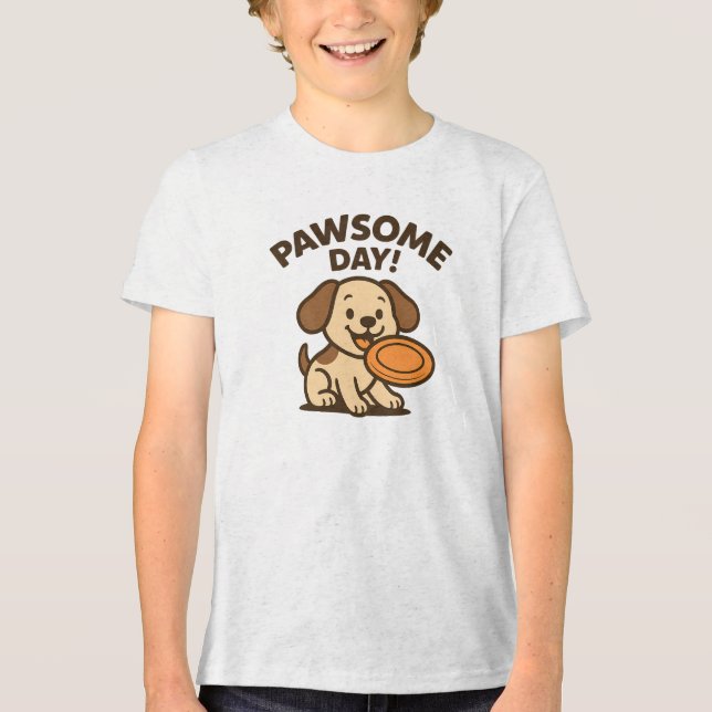 Underbar dag Söt valpgrafik T Shirt (Framsida)